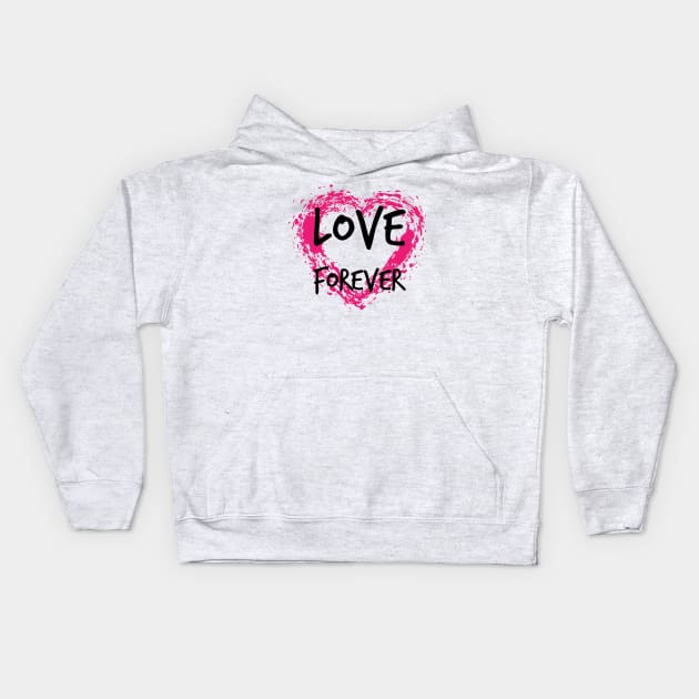 Love Forever Kids Hoodie by Glenn Landas Digital Art